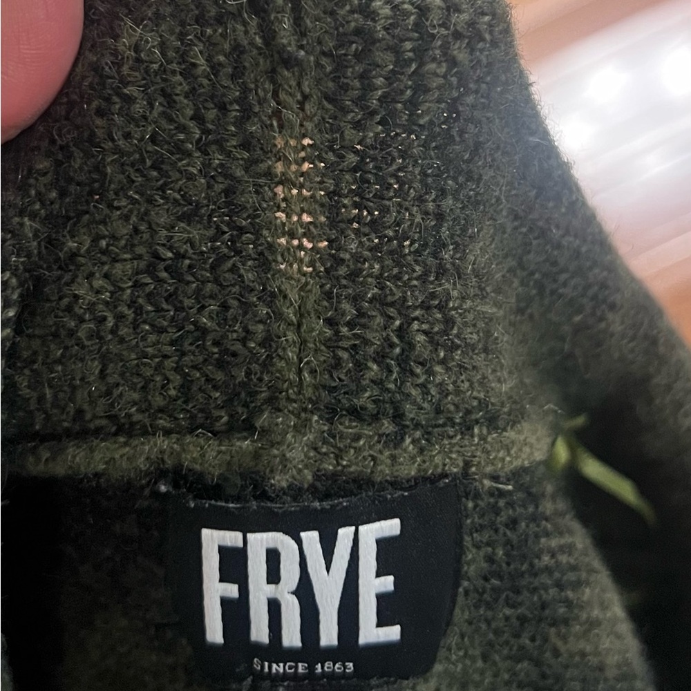 Frye Black and Green Geometric Aztec Southwestern Oversized Open Cardigan Cozy - Picture 10 of 10
